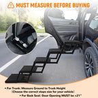 Extra Wide Stairs for Car - Foldable Dog Ramps for Large Dogs With Non-Slip Surface, Portable Steps for Cars, SUV, Truck, Support Up to 250 Lbs