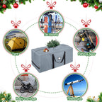 BALEINE 7.5 ft Christmas Tree Storage Bag, Heavy Duty 900D Oxford Fabric with Reinforced Handles and Dual Zippers Wide Opening, Extra Large Storage Container for Trees and Decorations (Grey)