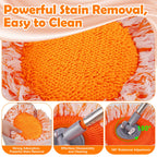 Keyloland Wall Mop, Primium 68” Wall Cleaner, High-Quality Baseboard Cleaner, Professional-Grade Baseboard Cleaner Tool with Handle, Superior Quality Dust Mop, Efficient Ceiling Fan Cleaner Duster