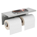FORIOUS Toilet Paper Holder with Shelf, Commercial Toilet Paper Dispensers