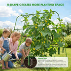 SHCCPPJ U-Shape Cucumber Trellis for Raised Bed 51.5''Lx50.5''Wx44''H