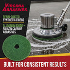 Green Floor Maintenance Pads, Deep Cleaning & Light Stripping, 20", 5-Pack