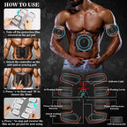 Abs Stimulator Military Grade, Vital Flex Core Ab Stimulator Military Grade, MHD TENS - Ab Stimulator and for Easy Abs Muscle Stimulation and Muscle Activation, Ideal Home Gym Device,Unisex