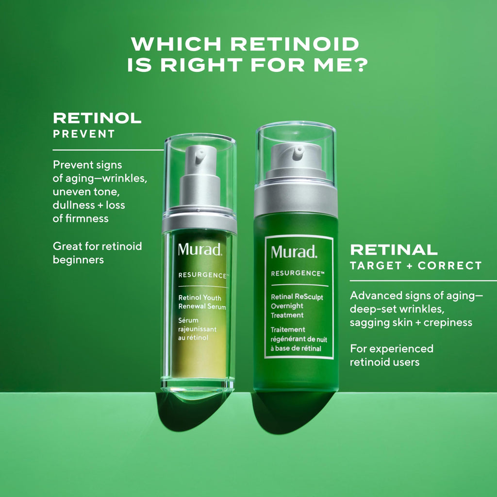 Murad Retinal ReSculpt Overnight Treatment - Advanced Face and Neck Serum with Encapsulated Retinal, Kangaroo Paw, Olive, & Oat Smooths Deep Wrinkles and Crepey Skin, & Lifts Sagging Skin - 1 Fl Oz