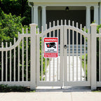 No Trespassing Signs Private Property 2-Pack, 10x7in, Upgraded Enlarged Cam