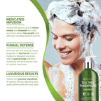 Roycederm Tea Tree Therapeutic Shampoo & Conditioner Set: Shampoo for Dry Scalp, Dandruff - Hydrating Conditioner for Itchy, Flaky Scalp