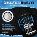 Animal Creatine Monohydrate Powder - Micronized Creatine for Women and Men, Supports Muscle Growth, Strength, Endurance, Recovery and ATP Production, Gym & Workout Supplements - Unflavored, 1kg