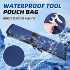ROCKCOON 16 Pockets Wrench Roll Organizer (Blue+Green)