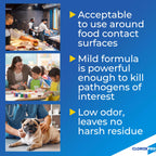 CloroxPro Anywhere Daily Disinfectant and Sanitizer, No-Rinse Food Contact Sanitizer, Refill, 128 Fluid Ounces