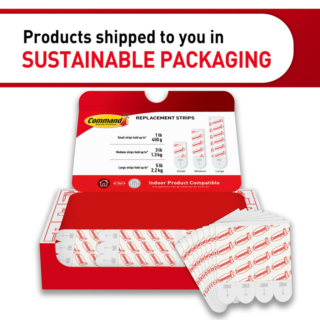 Command Indoor Medium Replacement Strips, 36 Strips