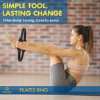 ProBody Pilates Fitness Circle ��� 14 Inch Pilates Ring for Yoga and Other Workouts, Focusing on Toning Inner Thighs, Arms, Core and Back, at Home Pilates Equipment (Black)