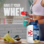 Dymatize Elite 100% Whey Protein Powder, Vanilla, 25g of Protein, 5.5g BCAAs, Less Than 140 Cal., Gluten Free, 2g Carb, 2g Sugar, 3g Fat (67 Servings)