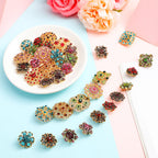 MTLEE 36 Pcs Rhinestone Brooches Bulk Vintage Women Brooch Pins for Crafts