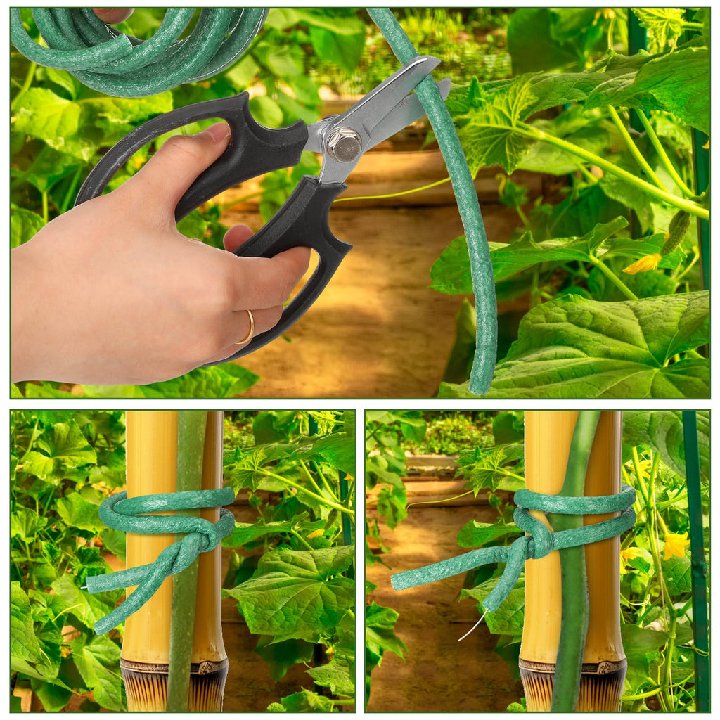 Frienda 76 ft Soft Plants Ties Flexible Foam Garden Ties 1cm Garden Twist Wire Reusable Cut to Size for Climbing Plants Vines Tomatoes Home Office Tying Veggies Flower Supplies Craft, Green