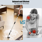 Electric Spin Scrubber Shower Cleaner Brush Cordless Power Cleaning 8 Brush Heads Extendable Handle 3 Adjustable 2 Speeds IPX7 Waterproof for Bathroom Kitchen