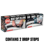 Drop Stop – 2 Original Car Seat Gap Fillers (Shark Tank) + Dash Pad + Light