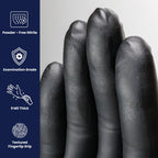 Adenna DLG678 Dark Light 9 mil Nitrile Powder Free Exam Gloves (Black, X-Large) Box of 90