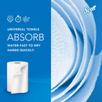 Scott Professional Essential Universal High-Capacity Hard Roll Paper Towels, Bulk (01005), Hardwound 1.5" Core, Absorbency Pockets, White (6 Rolls at 1,000' Each, 6,000'/Case)