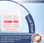 YoYoRain 100 Count White Thank You T-Shirt Bags, 11 x 6 x 21 in