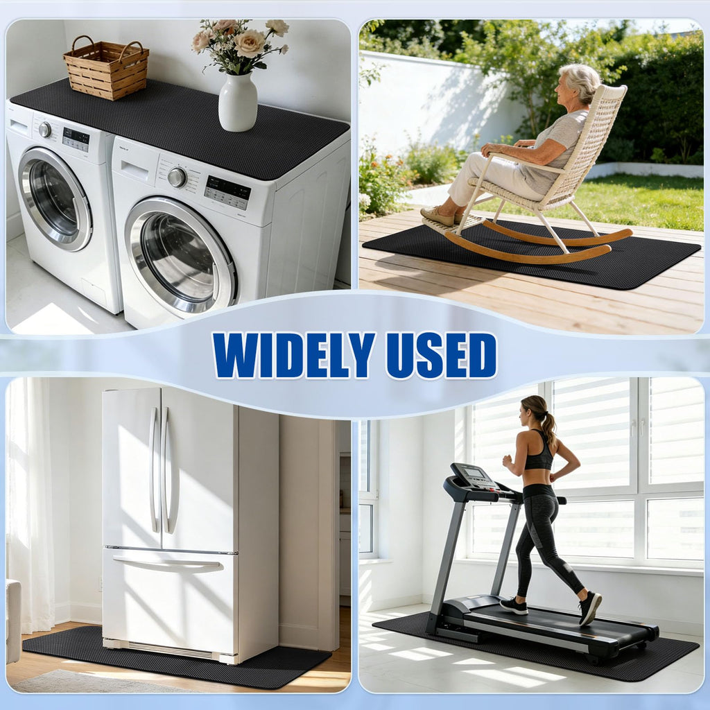 Gsbomzap Doubled-Sided Non Slip Under Washing Machine Mat, 63" x 30.7"