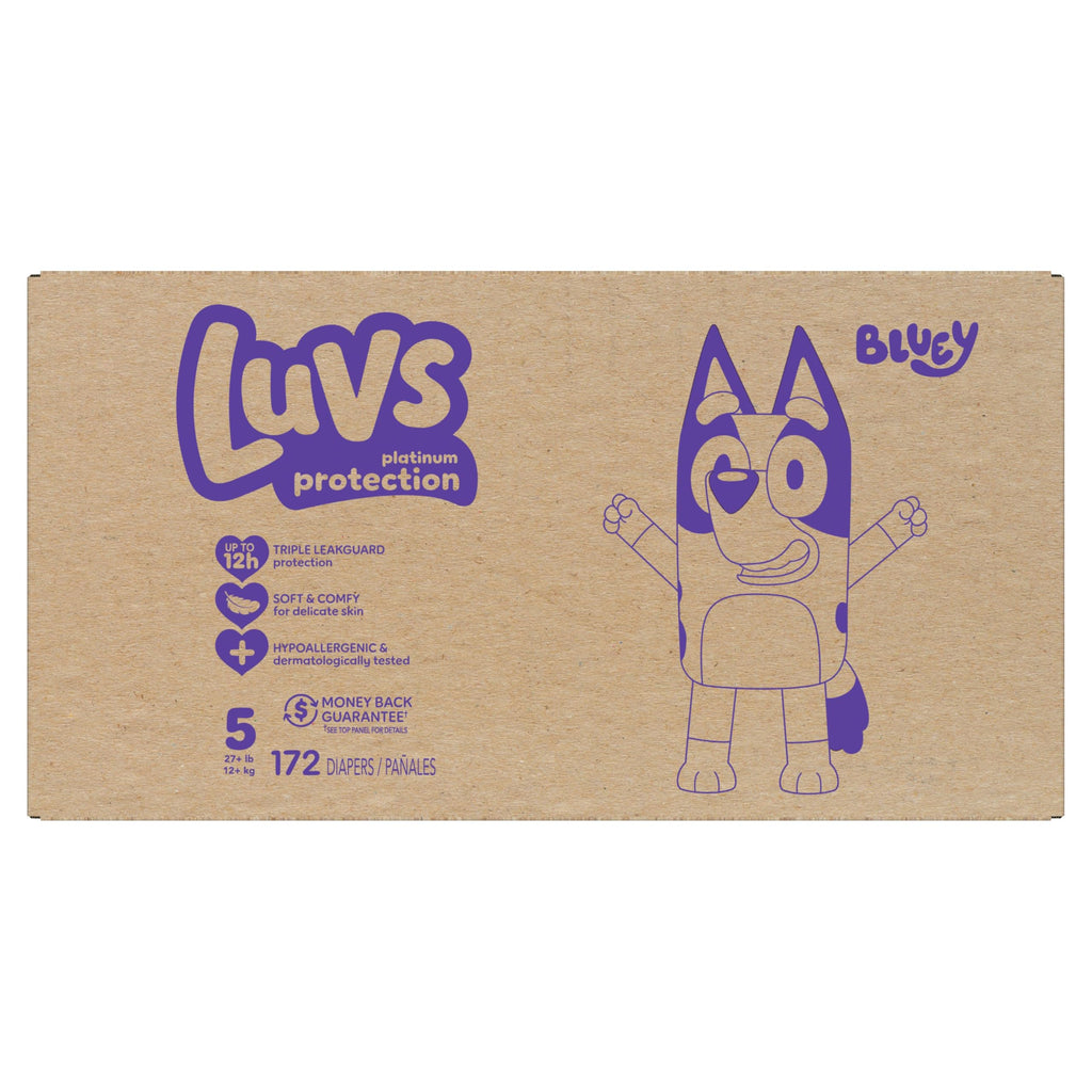 Luvs Platinum Protection Baby Diapers, Size S5 (20-37 lb), 172 Count