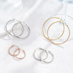 M MOOHAM Hoop Earrings for Women, Hypoallergenic 14K Gold Plated Earrings