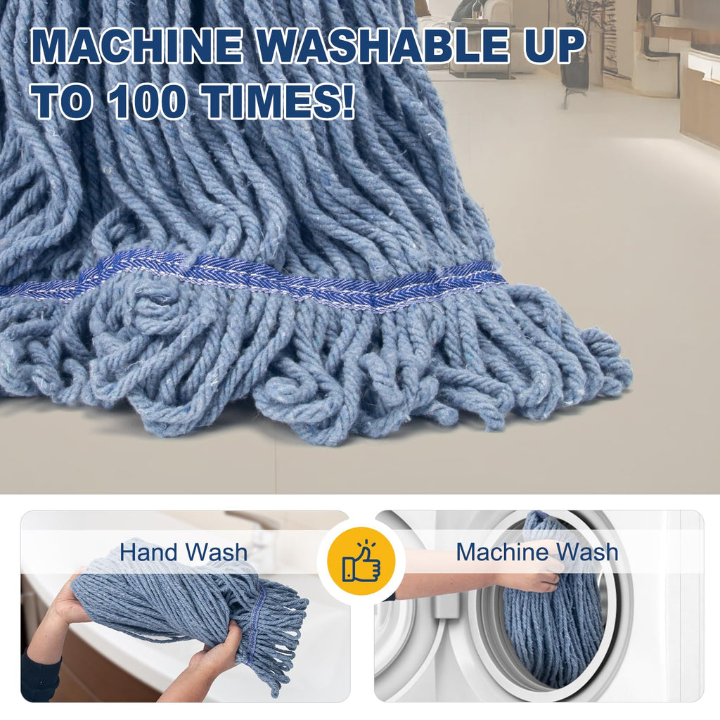 KeFanta 2 Pack Commercial Mop Heavy Duty Industrial Mops,60" Long Handle