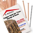 24pcs Pure Copper Nails for Killing Trees – One Strike Perfection Kit – 3.5 Inch Long Spikes with Wood Auger Bit – Effective Removal for Stumps, Roots & Landscaping – Eco-Friendly & Easy to Use