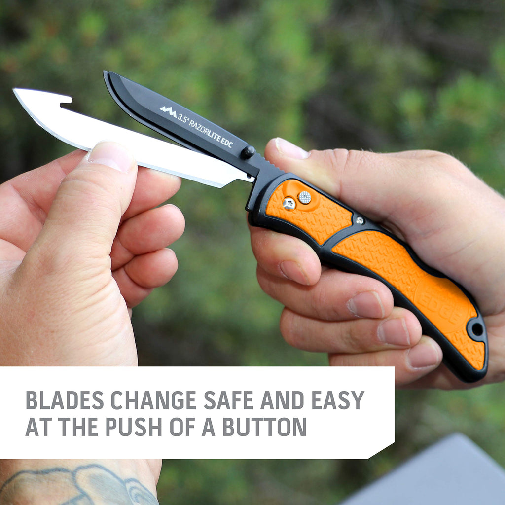 Outdoor Edge 3.5" RazorSafe Replacement Sharp-Point Knife Blades, 24 Piece Value Pack