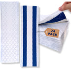 18 Inch Microfiber Disposable Mop Pad 24 Pack for All 16-18'' Hook & Loop System Mop, Wet Dry Cleaning Pad Compatible with Bona,Rubbermaid,Turbo,Norwex (18 in, 24 Pack)