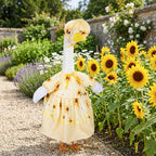 Porch Goose Summer Outfit for 23 Inch Statue, Sunflower Porch Goose Outfit