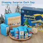 Nativity Advent Calendar 2026 for Kids - 24 Days of little people Christmas Nativity Scene Set for Toddlers, Christmas Countdown Calendar Gifts for Kids Boys Girls Children Toddler Teens Indoor Toy