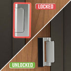 GreaTalent 2PACK Home Security Door Reinforcement Lock Childproof, Add High Security to Home Prevent Unauthorized Entry, Aluminum Construction Finish, Frame Lock, Silver