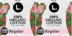 L. Ultra Thin Liners for Women, Regular Coverage, Organic Cotton Top Layer, Unscented Pantiliners,100 Count (Pack of 2)