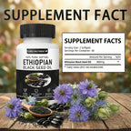 Ethiopian Black Seed Oil, Purely Nutrient Ethiopian BlackSeed Oil Capsules with Thymoquinone, Organic Cold-Pressed, 60 Softgels