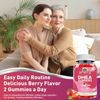 NIUTRLUXE DHEA Gummies, DHEA Supplements for Women, DHEA 100mg 50mg Chewable with Boron, Inositol and Magnesium, Pro-Aging, Ovarian Support, Sleep Support, Vegan, 60 Counts