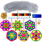 AUEKIV 30 Sets Suncatcher Kit Mandala Suncatchers Window Art Paint Sun Catcher DIY Craft Kits Flower Suncatcher Kit for Summer Decoration Home Activity Art Project Birthday Party Favors