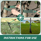 Suzile 60 Pcs Tree Stake Kit, Heavy Duty Tree Staking and Supports for Leaning Trees Include 11. 8'' Steel Stakes 15. 8'' Support Straps 13. 12 ft Ropes for Anchoring Hurricane Protection (Green)