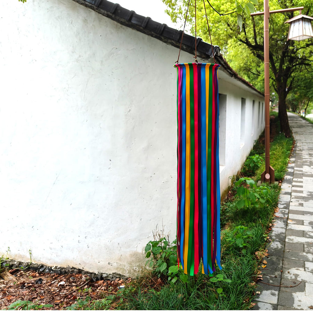 Satin Ribbon Windsock Streamer, Outdoor Decorations, WS-49K-01