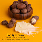 Raw Shea Butter - 100% Pure African Unrefined Shea Butter for Hair | Skin Moisturizer for Face and Body | with Natural Smoky Scent | Use for Soap Base, DIY Whipped Lotion, Lip Balm - 8 oz Block