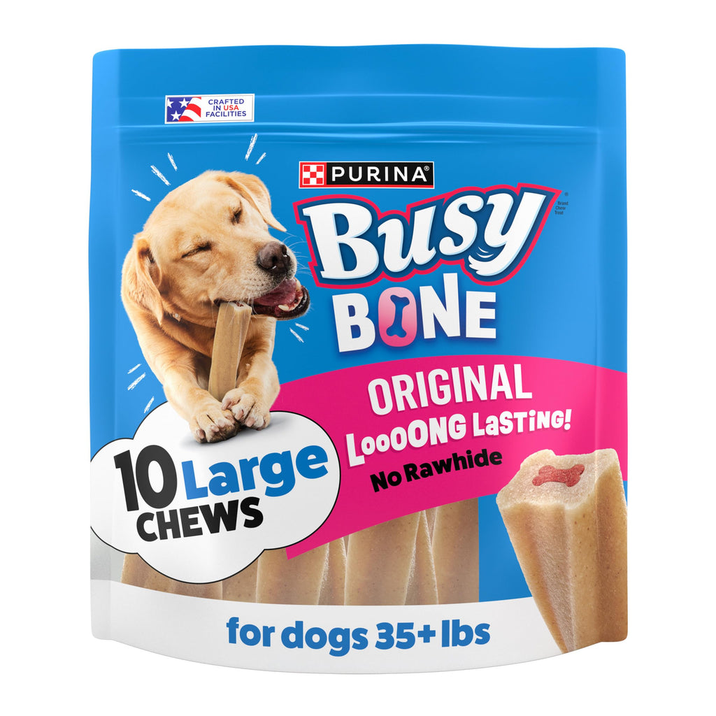 Purina Busy Bone Adult Large Dog Chew Treats, Original, 10 ct Pouch