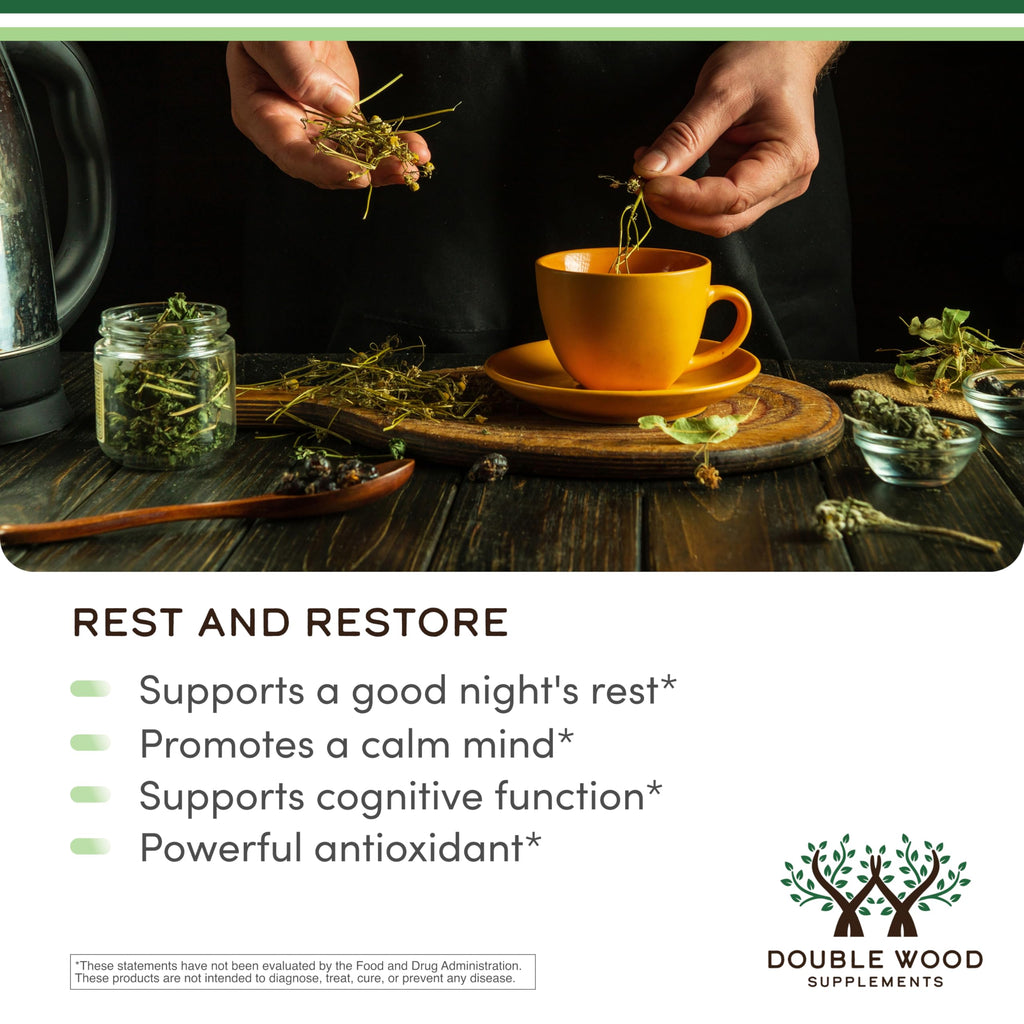 Apigenin Supplement - 50mg per Capsule, 120 Count (Powerful Bioflavonoid Found in Chamomile Tea for Relaxation, Sleep, and Mood) Senolytic Flavonols for Aging (Gluten Free) by Double Wood