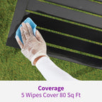 Rejuvenate Outdoor Restorer Wipes, 5 Count, Individually-Wrapped Pre-Saturated Microfiber Wipes Restore Faded and Weathered Surfaces Such As Patio Furniture, Shutters, Siding, And More, 12 Pack