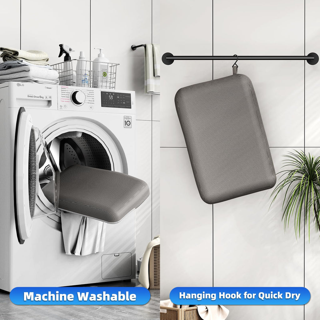 Fasjloctavty Shower Seat Cushion with Non-Slip Silicone Bottom, Shower Chair Cushion for Transfer Benches,Washable 3D Mesh Pad with Hook,Quick Drying Bathtub Chair Pad for Elderly, Pregnancy