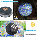 VCUTEKA Solar Gazing Ball, Glass Garden Globes for Outdoor Yard Decor, 10“