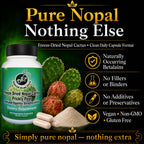 Natural Home Cures Freeze-Dried Nopal Cactus Capsules, Whole Prickly Pear Cactus Powder, Plant-Based Fiber Supplement for Daily Wellness, 500 mg, 120 Vegan Capsules (4 Bottles)