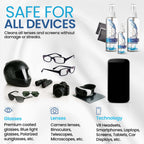 Purity Eyeglass Lens Cleaner Kit - 2 x 8oz and 1 x 2oz Lens Cleaner Spray Bottle + 2 Microfiber Cleaning Cloths - Safe for All Lenses (AR Coated Included), Eyeglasses and Screens - Clear