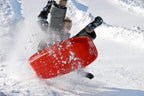 Avalanche Brands - Classic Downhill Toboggan Snow Sled Includes Pull Rope and Handles (Black 35")