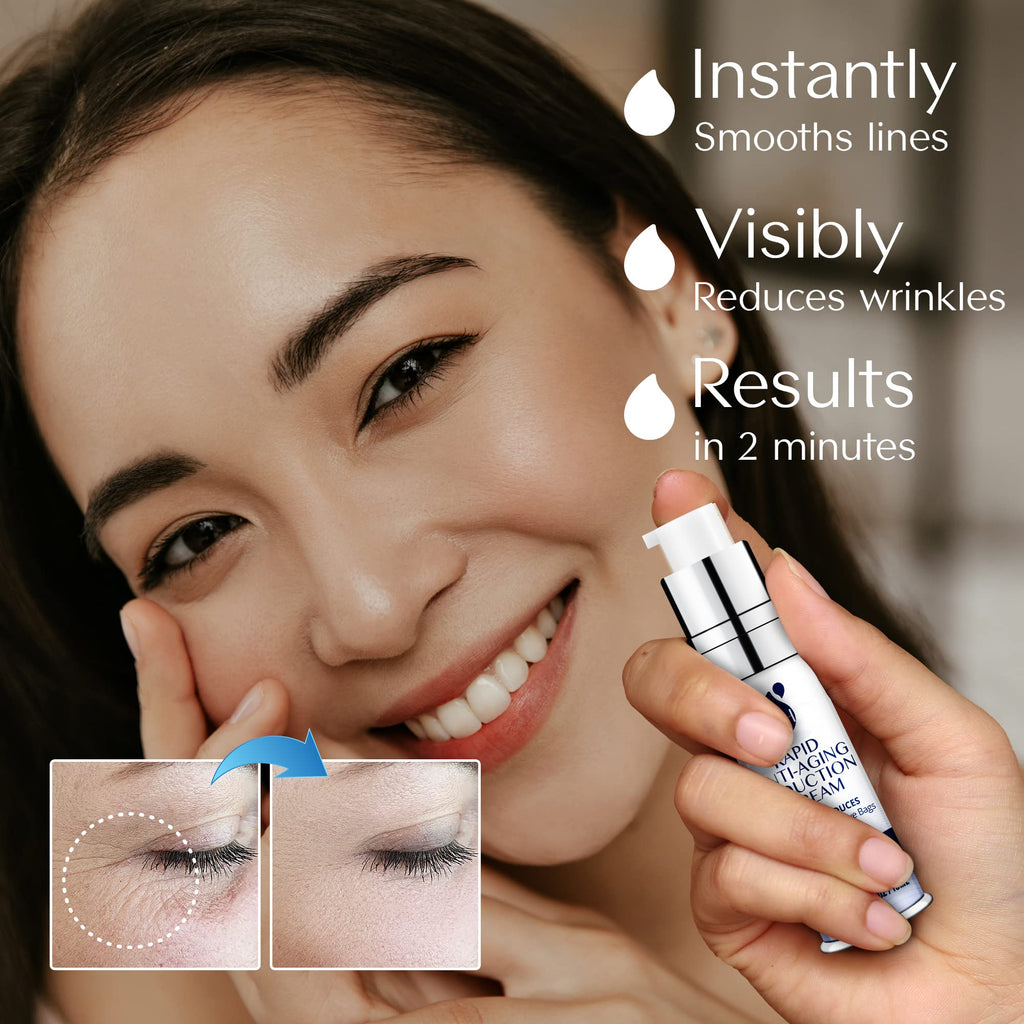 TEREZ & HONOR Anti-Aging Rapid Reduction Under-Eye Cream, Visibly and Instantly Reduces Wrinkles, Dark Circles and Eye Bags in 120 Seconds, Hydrates & Lifts Skin Rapid