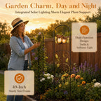 Voumsil Solar Owl Garden Trellis Metal Climbing Plant Stake